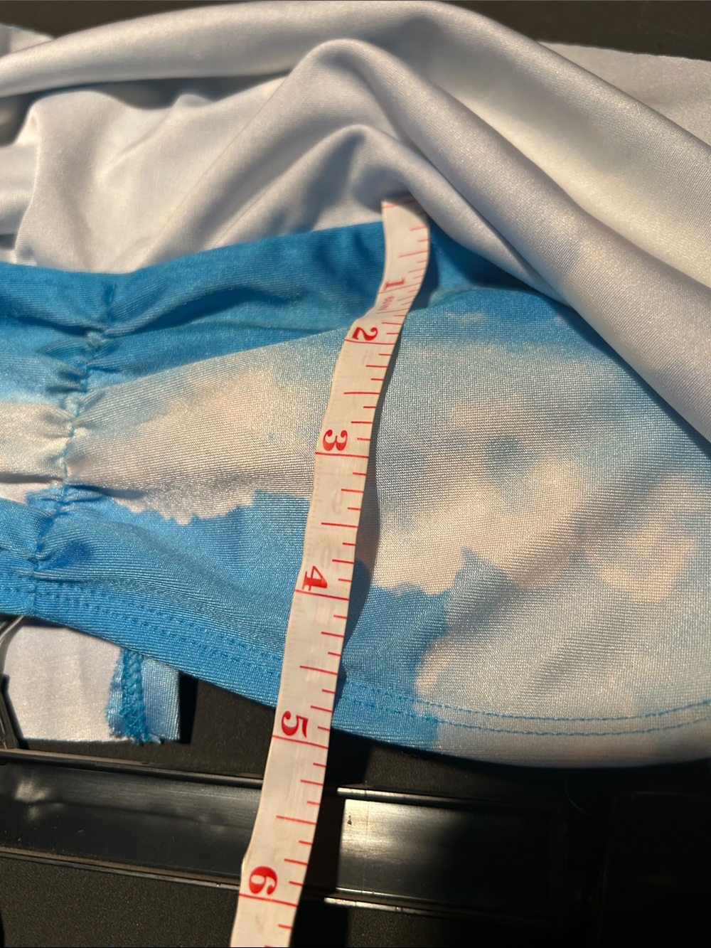 Wildfox Cloud & Beach Bandeau Bikini in Blue and Peach - Picture 5 of 8